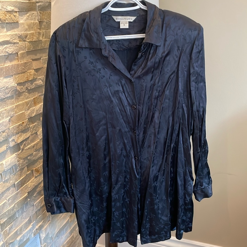 Bianca Nygard Long Black Button down shirt